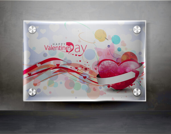 Valentine's day Heart Background, Vector Illustration.